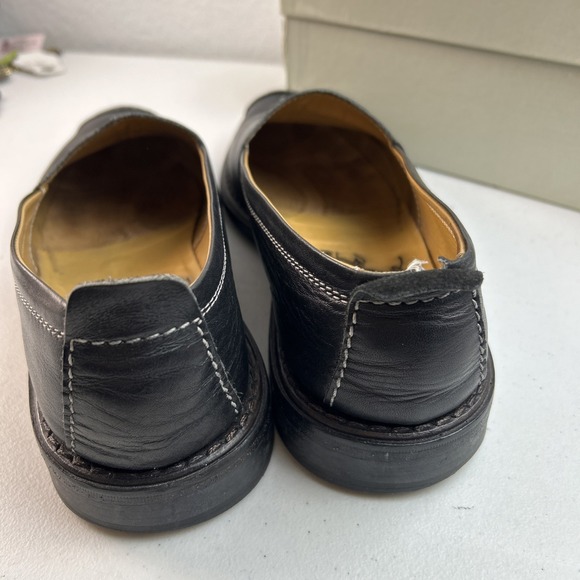 Ciro Schiano Black Leather Handmade Italy Loafers Shoes Mens US 10.5 - Picture 7 of 12